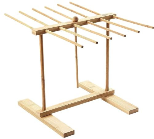 perfk Rejilla de Secado de Pasta, Colgador de Pasta, Herramienta de fabricación de Pasta de Madera, Uso doméstico, Estante secador Compacto, secador de