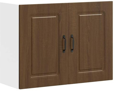 Gecheer Küchen Hängeschrank Küchenzeile Küchenmöbel Oberschrank Küchenschrank Kalmar Braun Eichen-Optik Holzwerkstoff