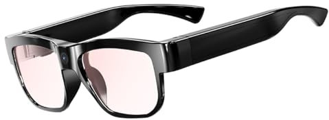 Yenwot Camera Glasses Smart Glasses with Camera Outdoor Video Recording Wearable Glasses for Driving Riding Training Built-in 32G