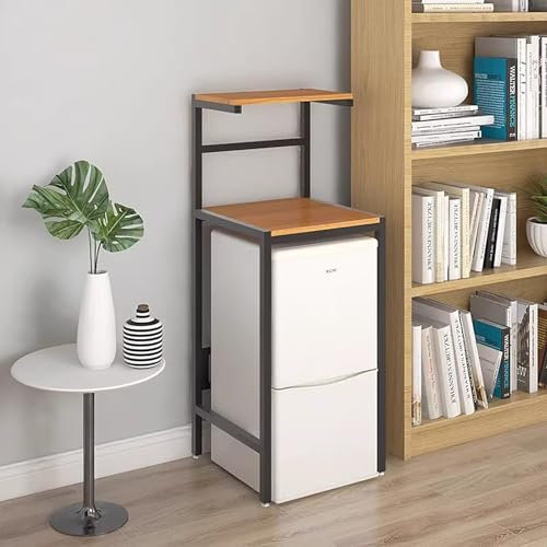 Support Réfrigérateur Meuble et Support de Réfrigérateur Compact pour Dortoir Ou Maison de Retraite, Étagère de Bar à Café de Chambre à Coucher / Mini-armoire de Réfrigérateur, Étagère de Rangement(St