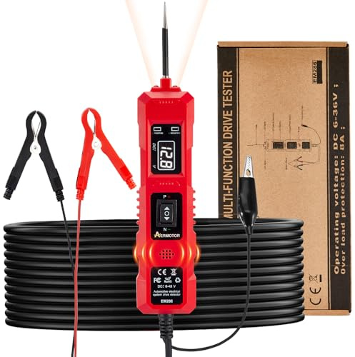 CarBole Testeur de Circuit Automobile Polyvalent DC 6-48V Equipé d’une Sonde de Puissance,d’un Système d’Indication LED et d’un Câble de 13 Pieds(4m) pour Vérifier les Courts-Circuits,la Polarité