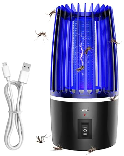 Mineup Insektenvernichter Mückenfalle, 4000mAh Elektrisch USB Wiederaufladbarer Mückenvernichter, Insektenfalle Moskito Killer mit UV-Lampe für Schlafzimmer, Wohnzimmer Büro, Küche und Camping