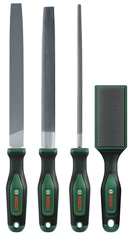 Bosch Set de limas 200 mm / 8 con cepillo - 4 unidades | Accesorios Herramientas Manuales