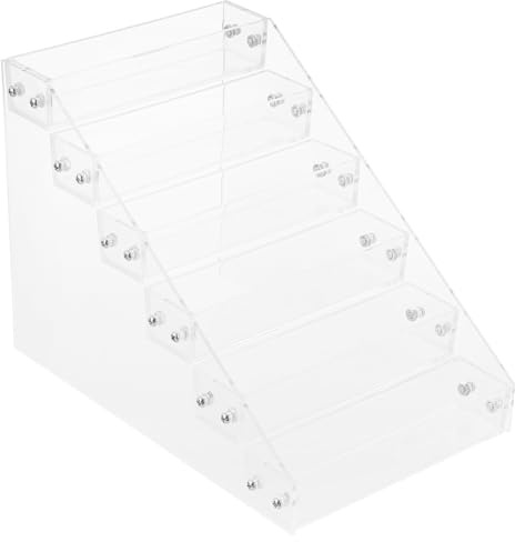 PRETYZOOM Expositor de Manicura Acrílico Transparente Estante Multicapa para Organizar Esmaltes de Uñas y Maquillaje en Tocador Moderno y Reutilizable
