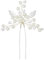 Fashion Jewery 2 St. Damen Haarschmuck Accessoires Haarblumen Haargesteck Haarnadeln Haarstecker Perlen Hochzeit Strass Tiara Diadem Blumen Blüte Braut Haarschmuck Silber (Modell 1)