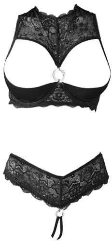 Cottelli Lingerie Shelf Bra Set 75B/S Hebe Set Schwarz 75B/S