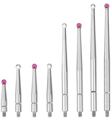 Tungsten Steel/Ruby Head Dovetail Rails Dial Gauge Needle 1.6mm Indicator Probe Test Indicators(M1.6*L44.5*D2.0-Tungsten Steel Head)