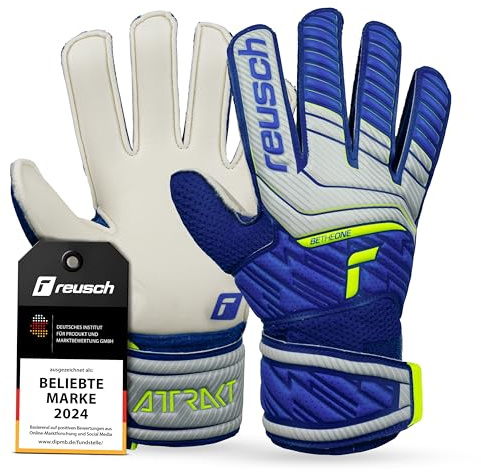 Reusch Guantes de Portero Unisex Atract Solid Vapor Junior Gris/Azul Profundo 5