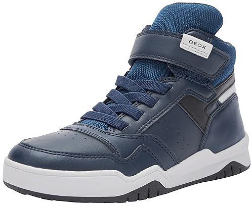 Geox Men's J Perth Boy FSneaker, Navy Lt Grey, 11.5 Child UK