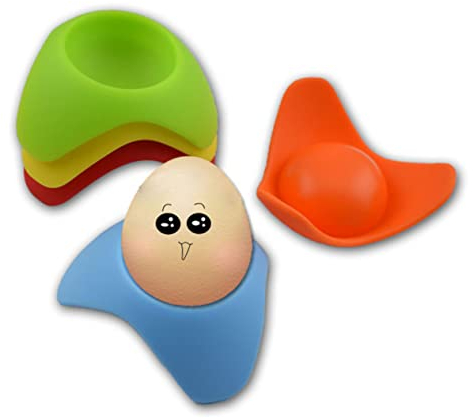 DOITOOL 6pezzi Portauova in Silicone Mini Formato Resistente e Lavastoviglie Compatibile Per Uova Sode Medie o Morbide Per Cucina e Sala Da Pranzo