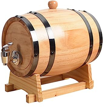 MagiDeal Barril de Vino de Madera de 1L/1,5 l/3L, Barril de Cerveza de Gran Capacidad, Barril de envejecimiento de Roble, Barril de Whisky, Barril de, 1 litro
