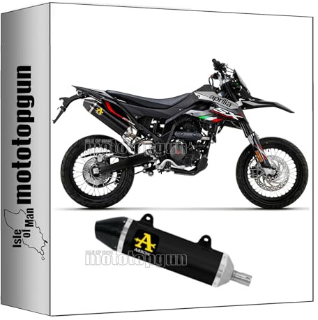 arrow 52509AKN auspuff zugelassen thunder aluminium schwarz endkappe carby kompatibel mit aprilia rx - sx 4t 125 2018 2019 2020 mototopgun | Baujahre 2018-2020; Thunder Auspuff aus Aluminium, Endkappe Carby, DB-Killer entfernbar, Anschluss 36/38 mm, Länge 550 mm