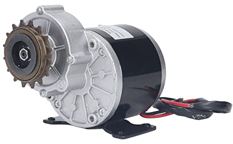 BuyWeek Motore Elettrico Spazzolato Motoriduttore, DC 12V 500W 2500 RPM 16 Denti in Lega di Alluminio per Bici Elettrica