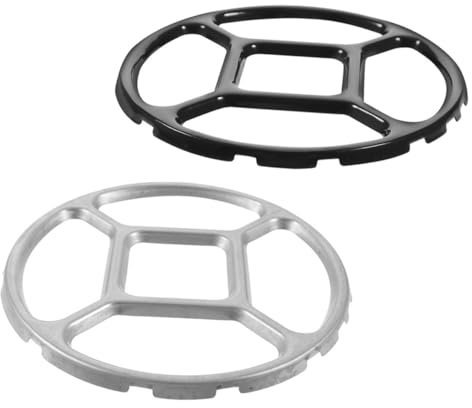 BESTonZON 2pièces Support De Casserole Alliage Antidérapant Pour Cuisinière à Gaz Anneau De Wok à Fond Adapté Pour Poêles Marmites Et Casseroles Stable