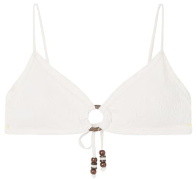 Women' Secret, Mujer, Top Bikini Blanco Triangular Relleno Anilla, Ivory, 90B