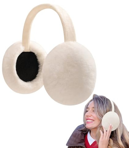 ACAREY Ohrenwärmer Damen Winter Faltbare Ohrenschützer Damen Ohrwärmer, Plüsch Earmuffs Ohrenschützer Für Damen, Winter Ohrenwärmer, Weiche & Warme Ohrenschützer Für Weihnachtsdeko (Weiß)