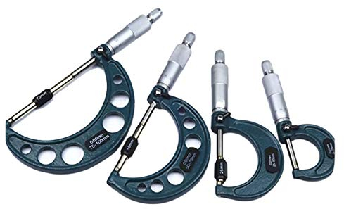 Bügelmessschraube 4 stücke Außenmikrometer Set Präzision 0.01mm Genauigkeit Carbid Maschinist Werkzeuge