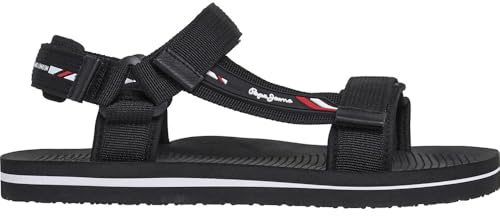 Pepe Jeans Sandalias de Tiras Tipo Trek Negro