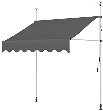 FGDIUCVN Patio Telescopic Awning Awning Patio Awning, Retractable Awning, Clamp Awning With Hand Crank Balcony, Adjustable Pergola Shade Cover With Protection, Ideal Any Window Or Door