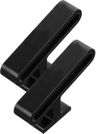HAWILLOSCH 2pcs Curtain Cord Holder Hooks Zinc Alloy Wall Hooks Blind Cord Winder for Window Drapes Black