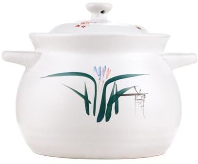 WJUHYGTF Japanese Clay Pot Hot Pot, Stoneware Clay Pot Casserole Pot Ceramic Soup Pot Retro Japanese Style Ceramic Dutch Oven Clay Casserole Household,6500ml