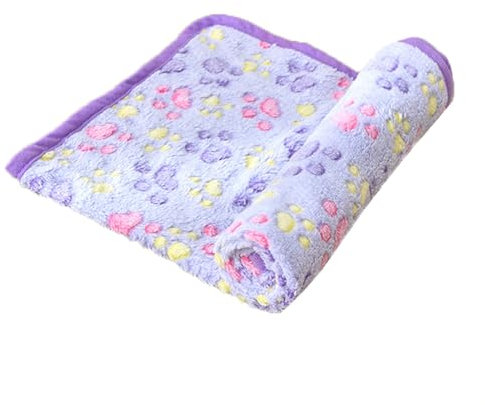 XIEMINLE Flanell-Haustierdecken, waschbare Decke mit Pfotenabdruck, für Bett, Couch, Sofa, Auto, Hundedecke, beruhigende Katzendecke, Katzen- und Hundematte, weiche Decke, Haustier-Überwurf,