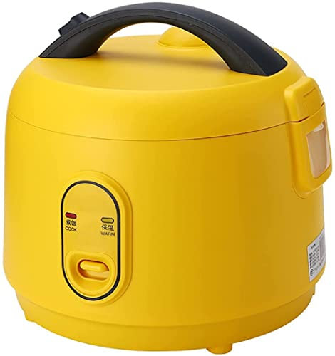 Olla arrocera eléctrica, ollas arroceras pequeñas Amarillas de 2L con Olla de arroz Antiadherente extraíble para cocinar arroz, Carne o gachas