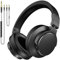 Bluetooth Headphones Over Ear, Wireless Headphones with 100 Hrs Playtime, Studio Monitor & Mixing DJ Headphones with Mic, 50mm Driver, 1/4 to 3.5mm Wired Audio Jack for Guitar AMP, Computer Laptop PC