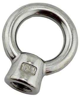 OZXJW 1 pz. Dado ad Anello con Occhiello di Sollevamento, Dadi filettati con Foro Passante, Acciaio Inossidabile 304(M6)