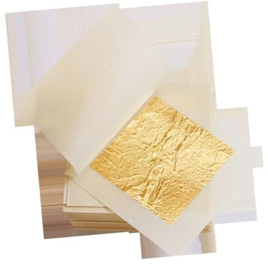 Veemoon 10stücke Essbare Goldfolie Gold Folienpapier Für Schönheit Blattgold Folienpapier-imitat in Gold Für Dame Goldfolie Essbar