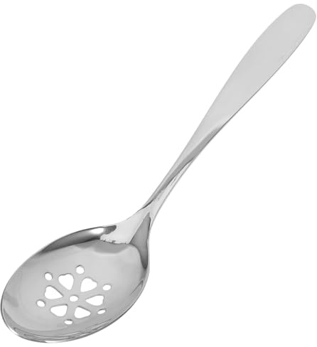 Cabilock Cuillère à Fentes Acier Inoxydable Épais Ergonomique Pour Buffet Et Service Public Résistante Et Confortable Ustensile De Cuisine Pour Réception Et Repas