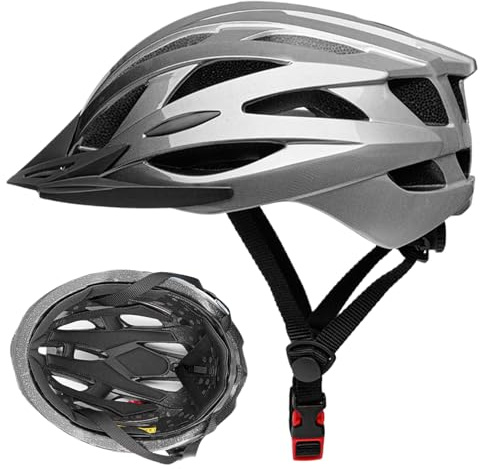 Casco da bicicletta per adulti, casco da ciclismo, regolabile, 24 fessure di ventilazione, protezione dagli urti per donne, uomini, giovani, adolescenti, bambini, equitazione, sport all'aria aperta