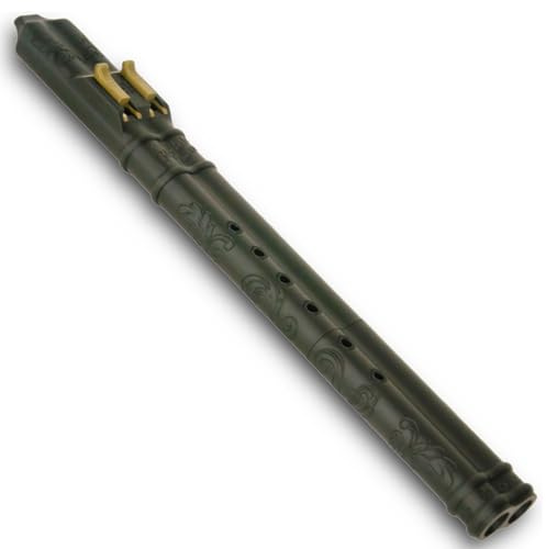 BAFlute Native American Style Drone Flute, 432hz Double Chamber Drone Flute, 3D Printed, Black, Key of A