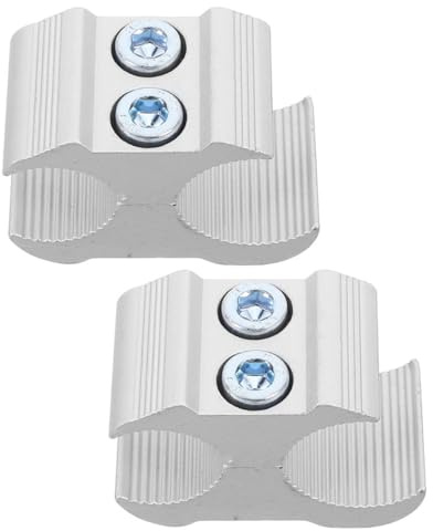 VALICLUD 2pcs Adjustable Aluminum Alloy Wheelchair Cane Clamps, Lightweight Universal Pipe Clamp Fixing Tool for Walker and Mobility Scooter Accessories