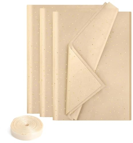 ZRUEWOT 30 hojas de papel de seda material de embalaje con un rollo de cinta de raso, 50 x 70 cm, papel de regalo de cumpleaños, adecuado para ramos de flores, embalaje de regalo hecho a mano