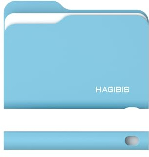 Hagibis Alloggiamento SSD, stile cartella USB 3.2 Gen2 10Gbps a NVMe PCI-E M.2 SSD case, M.2 custodia per disco rigido esterno per MacBook, laptop, iPad, Android, iPhone 17 Pro Max (solo blu 2230)