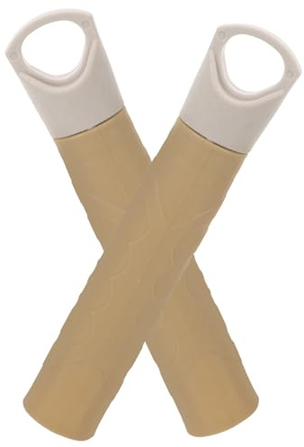 FOMIYES Mangos de Escoba Repuesto 22mm, Tapa de Extremo para Recogedor, Set 2 Unidades Color Caqui, Accesorio para Limpieza Doméstica y Duradera