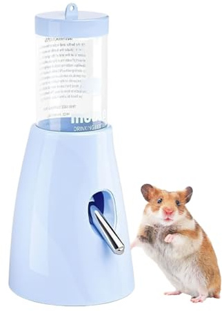 Botella para Beber para Roedores Hámster - Dispensador De Agua A Prueba De Fugas, Botella Sin Fondo De 80 Ml con Soporte, Adecuada para Ratones, Conejos, Ardillas, Erizos | Suministros para Jaulas De