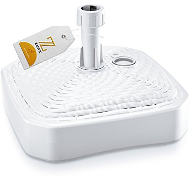 Zanvic Pie de parasol cuadro 39 cm, Blanco, 39x39x13 cm, ZA23