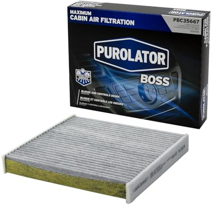 Purolator PBC35667 PurolatorBOSS Automotive Cabin Air Filter with Activated Carbon, Car & Truck Passenger Compartment OEM Filter Replacement for Toyota RAV4, Camry, Corolla and more