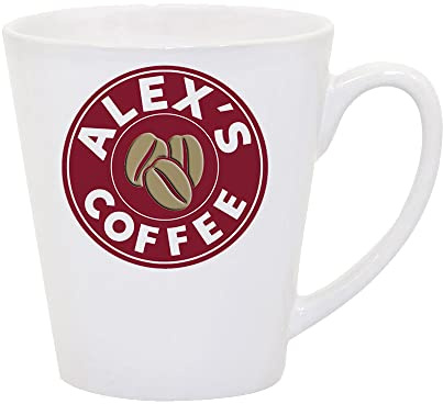 Giftme Personalised with Any Name Costa Unique Latte Ceramic Mug Coffee Tea Mug. (12oz)