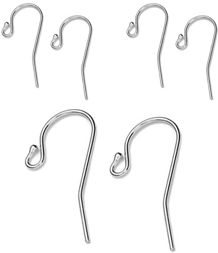 DIY925 3 Paar Damen Ohrhänger Hooks 22mm 925 Sterling Silber nickelfrei für die Schmuckherstellung DIY