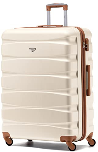 Flight Knight Lightweight 4 Wheel ABS Hard Case Extra Large Suitcase Approved for Over 100 Airlines Including easyJet, British Airways, Ryanair, Jet2, Emirates & Many More - Check-in Large Size 29