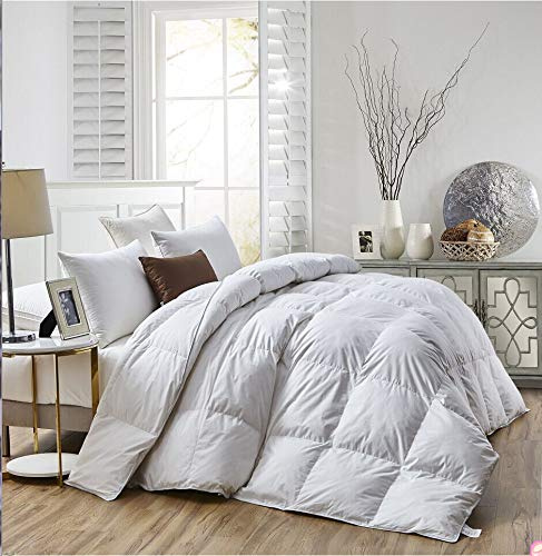 100% Bamboo Organic Fibre Cotton Duvet Quilt TC600 Comforter 13.5 Tog Deluxe Luxury Soft Organic Natural Hypoallergenic, Best Hotel Quality, Super Soft, Warm & Cosy, Anti Allergy (Double 200x200cm)