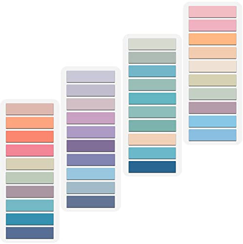 CICILIAYA 800 Pcs Page Markers Sticky Index Tabs,Transparent Sticky Notes,Morandi Book Page Tabs Index Tabs, Writable and Repositionable Flag Tabs Stickers for Book Markers (800pcs)