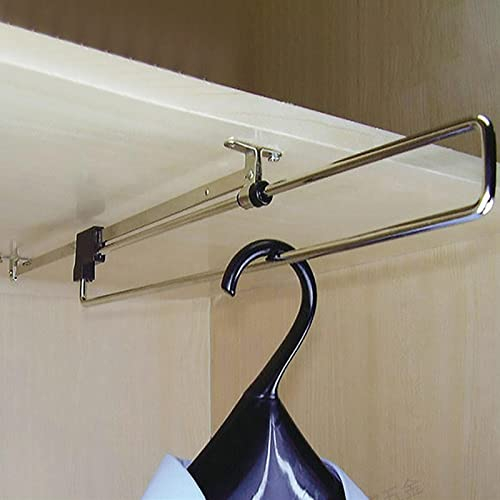 Barra telescópica extensible con tornillos, retráctil para armario, barra extraíble para el hogar, barra de valet para colgar ropa, accesorios para colgar ropa