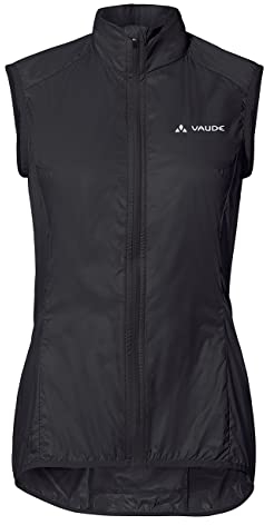 VAUDE Women's Matera Air Vest - Atmungsaktive Damen-Windweste aus recycelten Materialien für das Radfahren mit Rückentasche