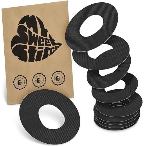MySweetStitch | Cerotti per Sensore Dexcom G7 | Impermeabili, traspiranti e delicati sulla pelle | Made in Germany | Esterno Ø 65mm | Nero | 10 pezzi