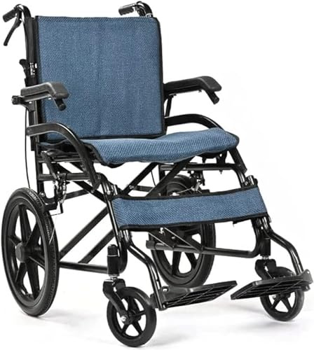 Transporte al aire libre cómoda silla de ruedas móvil máquina de desplazamiento ligera Ultra plegable silla de ruedas propulsada Manual