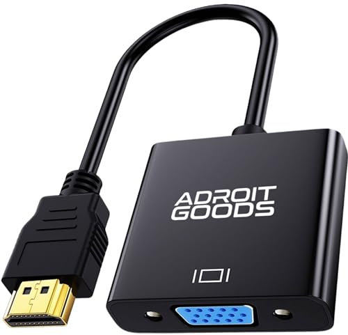 AdroitGoods Adattatore da HDMI a VGA - HDTV attivo 1080P - Da maschio a femmina